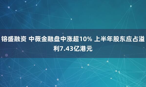 镕盛融资 中薇金融盘中涨超10% 上半年股东应占溢利7.43亿港元