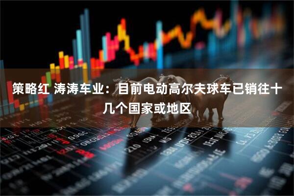 策略红 涛涛车业：目前电动高尔夫球车已销往十几个国家或地区