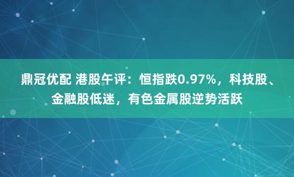 鼎冠优配 港股午评：恒指跌0.97%，科技股、金融股低迷，有色金属股逆势活跃